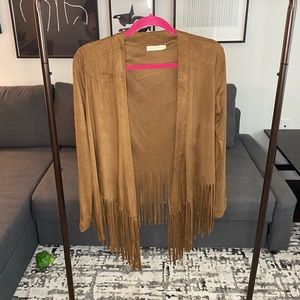 Vintage brown jacket with fringe